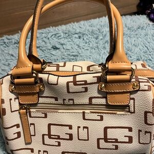 Guess Cream and Brown Handbah